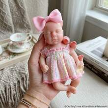 6 Inch Sleeping Silicone Reborn Doll Handmade Lifelike Newborn Baby Girl Toy(Anatomically Accurate) - Silicone Doll - View 7