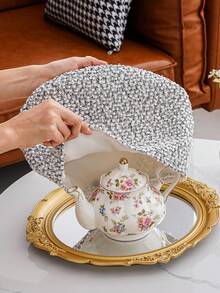1pc Fleece Fabric Teapot Cozy, Keeps Teapot Warm - Multicolor - View 7