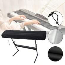 Electronic Keyboard Dust Cover For Piano Enthusiasts, 61/88 Keys Universal Fabric Body Cover And Storage Cover - A - View 1