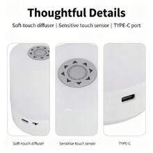 Touch Bedside Lamp, Dimmable Desk Lamp, 3-Color Warm White LED Light, USB Plug-In/Rechargeable, Portable Touch Night Light, Mini Night Light, Valentine's Day Gift, Suitable For Bedroom, Living Room And Office Desk Decoration - Multicolor - View 5