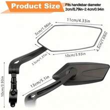 1 Pair Mountain Bike Rearview Mirror, Foldable High-Definition Flat Reflective Mirror, 360° Rotating Adjustable Tilt Angle, Elevated Design, With Installation Tools, Cycling Accessory - Multicolor - View 5