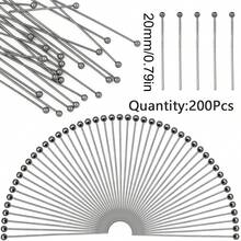 200pcs 16-40mm Iron Alloy Ball Pins, Handmade DIY Jewelry Bracelet Necklace Phone Car Hanging Keychain Material Accessories - Crochet Hook - View 12