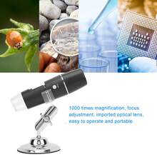 W05A Portable WiFi Digital Microscope 1000x – Industrial Microscope Camera With HD Lens, Wireless Handheld Magnifier For PCB, Coin, Jewelry, Skin, Solder Inspection And Repair, Compatible With IPhone, Android, PC, Adjustable LED Light - Black - View 7