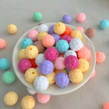 3D Simulation Yarn Ball Macaron Colored Yarn Ball With Perforated Beads, Handmade Bead DIY Phone Chain, Hair Accessories And Other Accessories - Multicolor - View 2