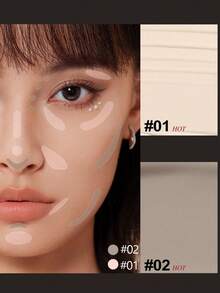 Little Ondine Contouring Highlighter Liquid 01 Misty White, Mousse Texture, Soft Focus Matte, Finger Blend, Quick Dry, Lightweight And Layerable, Long-Lasting, Palm-Sized, Easy Application For Contouring, Camera-Like Contour, Brighten Eye Hollows, 4.5g/0.16oz - # 01 - View 4