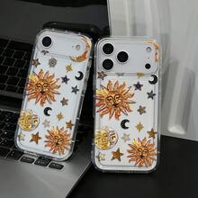 抽象太陽圖案液態矽膠手機殼，珠寶般精緻，全方位保護，防震防摔，TPU 軟材質，適用於 iPhone 13/11/17/16/14/15/15 Pro/15 Plus/15 Pro Max/7 Plus/8 Plus/X/Xs Max/Xr/11 Pro/12 Pro/13 Pro/14 Pro/12 Mini/13 Mini/11 Pro Max - 彩色 - 查看 2