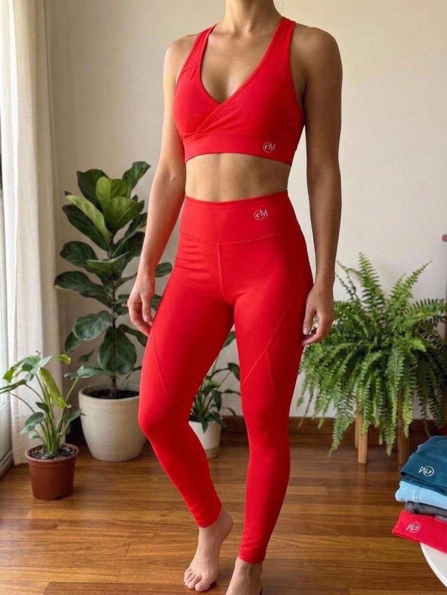 Women Two-Piece Outfits - Red - View 1