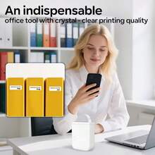 Impresora de Etiquetas Portátil Mini ORICO con Cinta de Etiquetas, Impresora de Etiquetas Térmica Pequeña para Etiquetas, Notas Adhesivas, Listas de Tareas, Manualidades DIY, Etiquetas de Nombre, Esencial para Regreso a la Escuela - Blanco - Ver 5