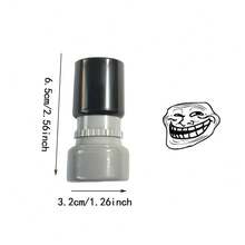 Abstract Funny Classic "Trollface" Expression HA23 Stamp, Suitable As Back To School, Halloween, Holiday, Birthday, Graduation Season Gift, Party Favor - Multicolor - View 8