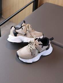 1 Pair Kids' Sports Shoes New Boys' Chunky Sneakers Summer Style - Khaki - View 3