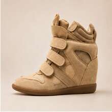 New 2026 Women's High-Top Shoes With An Internal Heel Lift, Low-Top Casual Sneakers In Matching Colors. Designer High-Tops For Women For All Seasons - 卡其色 - 查看 2