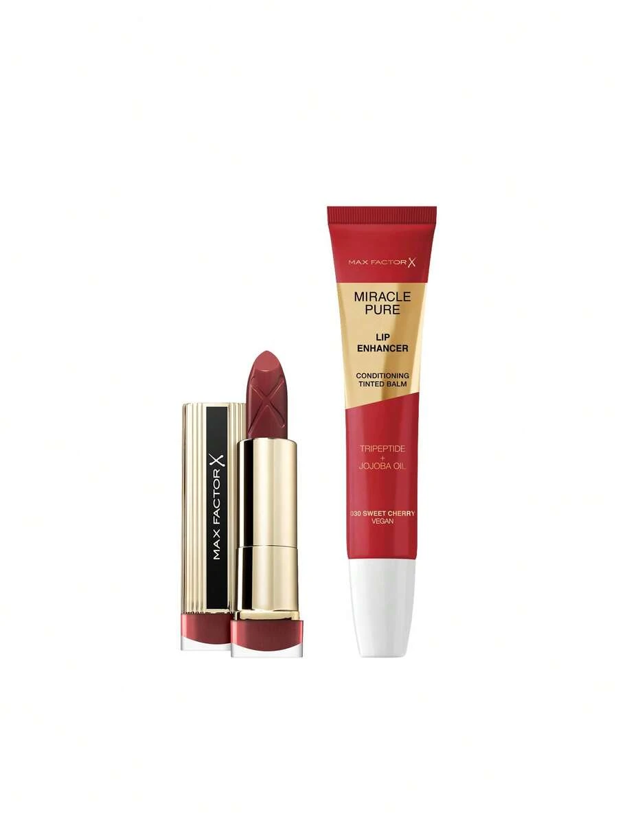 Max Factor 【組合套裝】Colour Elixir 唇膏 080 Chilli 4g + Miracle Pure 豐唇液 030 Sweet Cherry 12ml - 080 辣椒+030 甜櫻桃 - 查看 1