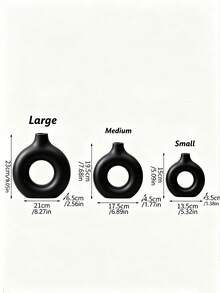 Round Plastic Vase Decor, Decorative Vase, Artistic Vase, Minimalist Living Room Ornament, Centerpiece, Tabletop Decoration. Suitable For Home Tabletop Display, Wedding Decor, Valentine's Day Decor And Other Wedding Decor. - Multicolor - View 8
