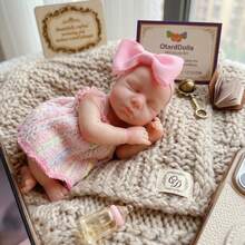 6 Inch Sleeping Silicone Reborn Doll Handmade Lifelike Newborn Baby Girl Toy(Anatomically Accurate) - Silicone Doll - View 2