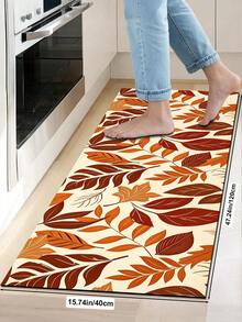 1/2pcs Vintage Thanksgiving Pumpkin & Maple Leaf Pattern Diatomaceous Earth Bath Mat, Super Absorbent, Non-Slip, Perfect For Bathroom, Kitchen And Dining Room, Quick Dry, Machine Washable, Ideal Home Decor And Bathroom Mat Gift - Multicolor - View 14
