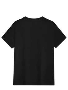 50. Birthday 1976-2026 - 50 Years Birthday Theme Retro Crew Neck Short Sleeve T-Shirt, Suitable For Casual Wear, Birthday Parties & Machine Washable. - Black - View 3