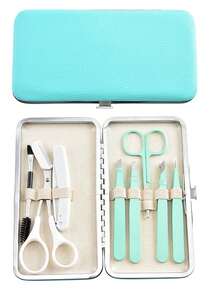 8-In-1 Eyebrow Grooming Set, Precision Facial Hair Tweezers Kit With Eyebrow Scissors, Facial Razor, Eyebrow Brush And Portable Storage Bag, Women's Daily Hair Removal Beauty Tools - Multicolor - View 9