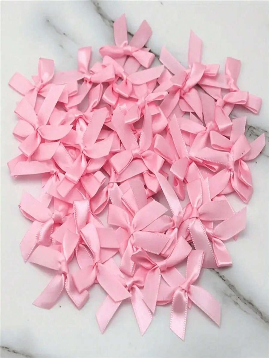 20pcs/Pack Colorful Ribbon Bows, Gift Wrapping Decoration, Handmade Card Decoration, Hair Accessories, Balloon Bows, Wedding Party Decoration, Room Decoration, Home Decor - Black - A - View 1