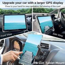LRBH Universal Car Mount [2-In-1] CD Slot GPS Car Mount, Suitable For 7-12.4 Inch Tablets, CD Player Phone Holder, Suitable For 3.5-7 Inch Smartphones, Dashboard Mount, Suitable For IPad Pro/Air/Mini - B - View 7