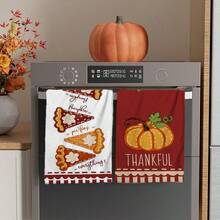 2/4/48pcs Autumn Series Pattern Printed Kitchen Towels - Ultra Soft, Highly Absorbent Polyester Dishcloths And Hand Towels, Perfect For Holiday Decor, Kitchen Decor, Party Decor - Multicolor - View 10