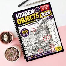 كتاب لعبة البحث عن الأشياء المخفية 2026 - طبعة كبيرة الحجم، تعزيز التركيز، تحسين الذاكرة ومهارات الملاحظة، استرخاء البالغين وتخفيف التوتر، متعة العقل والجسم، أنماط متعددة متاحة (القلم غير مشمول) - قطعة واحدة - مشاهدة 7