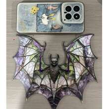 Modern Acrylic Bat Catcher Colorful Glass Style Window Hanging Decor Multi-Functional Halloween Decoration - Multicolor - View 7