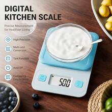Timbangan Makanan Elektronik, 3KG/0.1g Timbangan Presisi Tinggi dengan Layar LCD, Fungsi Tare, Timbangan Portabel untuk Memasak, Diet, dan Persiapan Makanan, Baterai Tidak Termasuk - MultiWarna - View 4