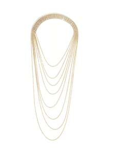 New Luxury Multi-Layer Rhinestone Back Chain Sexy Fashion Body Chain Women's Light Luxury Backless Dress Chain Accessory - Multicolor - View 8