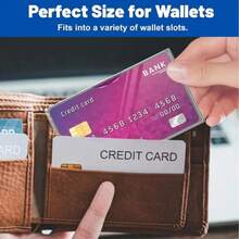 Ultra Clear Durable Waterproof Social Security Card Sleeves Soft SSN Medicare ID Debit Credit Index Card Protector Holder Storage - Transparent - View 5