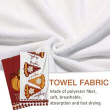 2/4/48pcs Autumn Series Pattern Printed Kitchen Towels - Ultra Soft, Highly Absorbent Polyester Dishcloths And Hand Towels, Perfect For Holiday Decor, Kitchen Decor, Party Decor - Multicolor - View 6