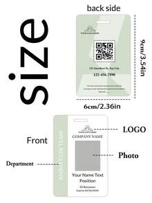 Custom PVC ID Badge With Black Lanyard | Personalized Employee Name Tag, Customizable Logo And QR Code PVC Employee ID Card, Suitable For Office And Exhibition Use - Multicolor - View 6