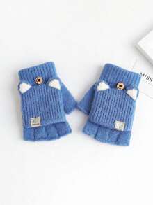 Cute Girl Thick Cat Ear Gloves, Cartoon Design, Suitable For Autumn/Winter Outdoor Play And Daily Wear - Multicolor - View 7