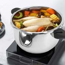 12 L Stainless Steel Pressure Cooker With Lid, Quick Cooking, Compatible With Induction, Gas, Electric, And Ceramic Cooktops - View 10