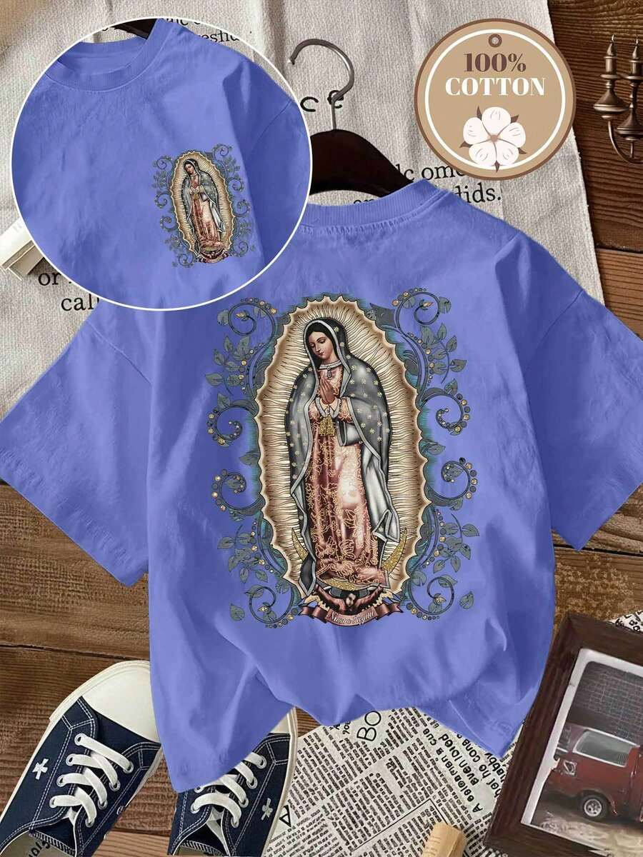 Women T-Shirts - 紫藍色 - 查看 1