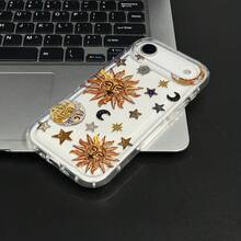 抽象太陽圖案液態矽膠手機殼，珠寶般精緻，全方位保護，防震防摔，TPU 軟材質，適用於 iPhone 13/11/17/16/14/15/15 Pro/15 Plus/15 Pro Max/7 Plus/8 Plus/X/Xs Max/Xr/11 Pro/12 Pro/13 Pro/14 Pro/12 Mini/13 Mini/11 Pro Max - 彩色 - 查看 5