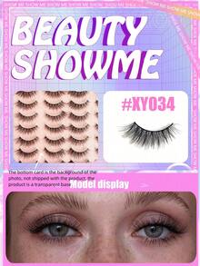 20 Pairs 5D False Eyelashes, Outer Corner Extended Style, Silk Material, Charming Natural False Eyelashes, Doll False Eyelashes, Faux Mink False Eyelashes, 20 Pairs Outer Corner Extended Style - Forever Feather - View 5