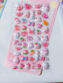 3D Cute Mini 3D Stickers, Decorative Stickers, Suitable For Phone Cases, DIY Notebooks, Scrapbooks, Planner Decoration - Multicolor - View 4