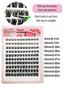 Asiteo 120pcs Bulu Mata Ekstensi Lembut dan Halus, Campuran 8-16mm 0.07mm D Curl, 10 Baris Bulu Mata Imitasi Mink Tahan Air, Cocok untuk Tampilan Riasan Natural hingga Dramatis, Ideal untuk Sehari-hari, Pesta, atau Acara - D - View 6