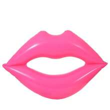 1pc Red Lips Shaped Inflatable Pool Float, Thickened PVC Inflatable Water Bed Suitable For Beach Sunbathing, Red Pink Lips Float Bed, Essential For Summer Outdoor Party - Multicolor - View 8