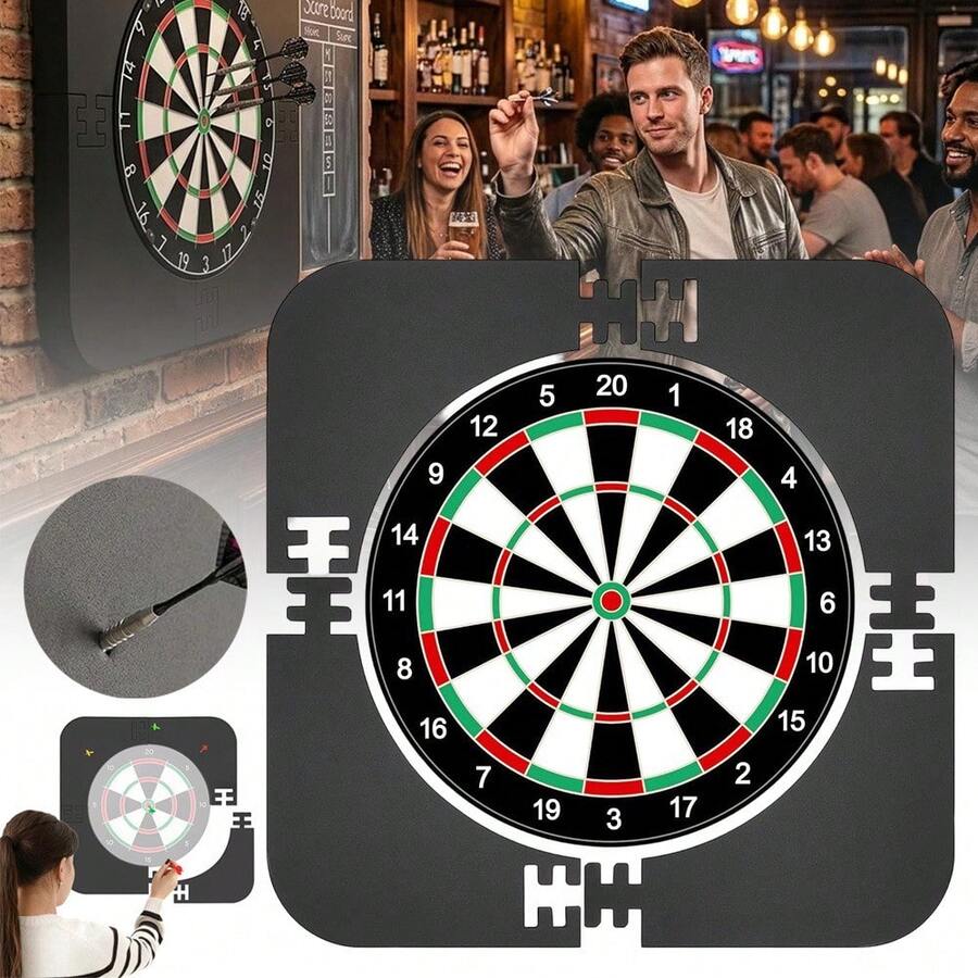 Square Detachable Dartboard Surround Frame Wall Protection Guard, Easy Installation Wall Protector Frame For Home Bar Game Room Club Indoor Dart Game Accessories - A - View 1