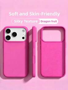 New Luxury Soft Beige Shockproof Phone Case Compatible With IPhone 17 16 15 Pro 14 Plus 13 12 11 17 Pro Max Air, Anti-Drop Anti-Slip, Fashion Design, Skin-Friendly Material - Dragon Fruit Powder - View 1