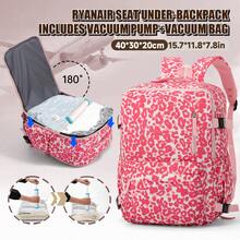 40x20x30cm Wizz Air Ryanair Cabin Backpack, Comes With Vacuum Compression Bag And Manual Pump Set, Shoe Storage, Foldable Seat, And Cabin Organizer, Suitable For Short Trips, Unisex Minimalist Design. Compact Travel Gear, Back To School Season Gift - Multicolor - View 15