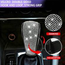 Rhinestone Car Gear Shift Cover, Creative Bling Crystal Shift Knob Protector, Bling Auto Gear Decor Cover For Women, Automatic Transmission - Gear Shift Cover - View 2