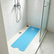 Extra Long Non-Slip Bathtub Mat With Drainage Holes And Suction Cups, Soft Foot Protection, Machine Washable, Bathroom Shower Mat, Suitable For Home, Hotel And Car Travel, Multiple Colors Available - Multiple Styles - View 1