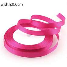 1 Roll Polyester Satin Ribbon For Gift Boxes, Candy Boxes, Flower Decoration, Handmade Rose DIY Material, Holiday Gift Wrapping Ribbon (Machine Dyed, Slight Color Difference) - Rose Red - View 6