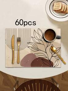 1/2/4/6/8pcs Digital Print Placemats, Bohemian Pattern Printed Placemats For Dining Table Decor, Suitable For Daily Use, Holidays, Parties, Birthdays, Weddings, Dinners, Kitchen, Dining Room, And Home Textile Decoration - Multicolor - View 18