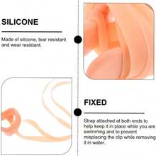 1 Set 1pc Silicone Nose Clip Nose Plug Protector With Elastic Cord, For Adult Swimming (Includes Storage Box), Nose Shaper, Nose Tape - Multicolor - View 3