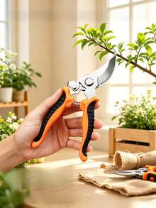 1pc Home Gardening Pruning Shears With Automatic Spring Design, Effortless Operation, Suitable For Daily Home Gardening Use. Can Trim Fresh Flowers, Flower Branches, Bonsai, Fruit Trees, Citrus Tree Branches, Etc. Sharp Blade For Smooth Cutting, Less Likely To Damage Plant Stems. Comfortable Grip, One-Handed Operation, Suitable For Home Flower Care, Fruit Tree Maintenance, Floral Arrangement, Essential Tool For Home Gardening. - Upgraded Version - View 3
