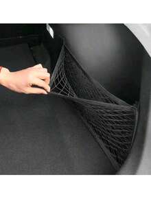Universal Car Seat Back Mesh Storage Bag With Hook & Loop, Elastic Net Pouch Suitable For Car Trunk, Multi-Functional Nylon Hanging Organizer, Ideal For Daily Use, Travel Essentials, Back To School Season - Multicolor - View 3