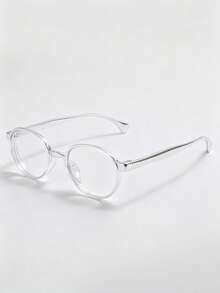 1 Pair Round Frame Children's Non-Prescription Glasses, Minimalist Suitable For Boys And Girls Party Holiday Travel Vacation Decoration, Daily Accessory Photography Prop - Multicolor - View 6